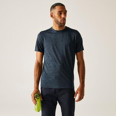 Heren fingal edition t-shirt met korte mouwen en gemêleerd patroon