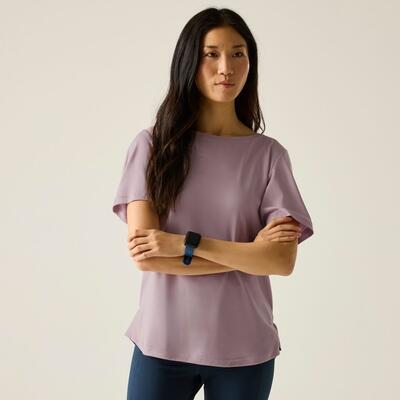 Botanna dames t-shirt met korte mouwen, sneldrogend en met logo