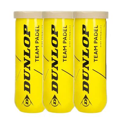 Tripack de botes de 3 bolas dunlop team padel