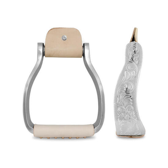 Étriers western façonnés en aluminium décoré