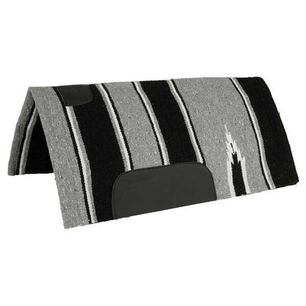 Tapis en tissu navajo avec inserts en cuir