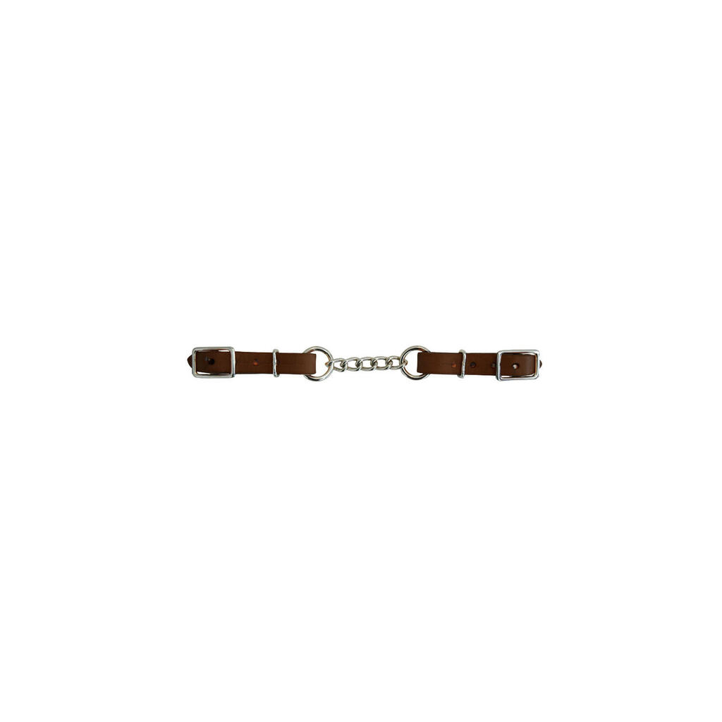 Leather single curb chain