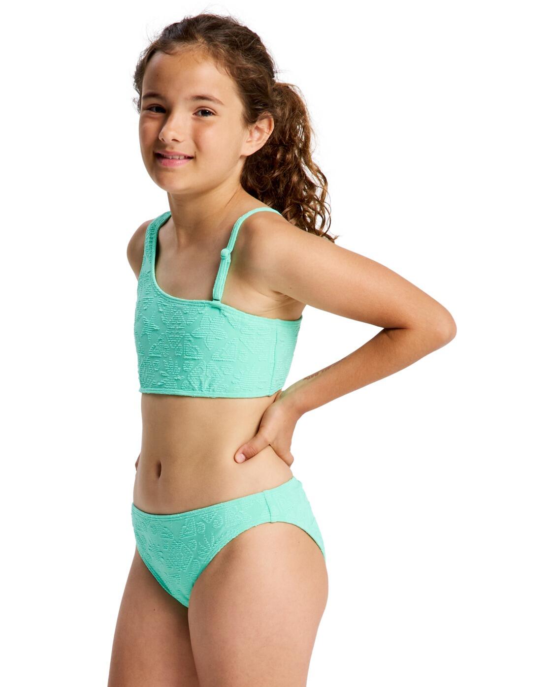 Zweiteiliges Bralette-Bikini-Set HIPPIE HOUR SET Grün Mädchen 6-16 3/4