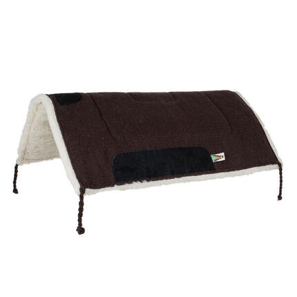 Tapis de selle western basique en peau de mouton synthétique