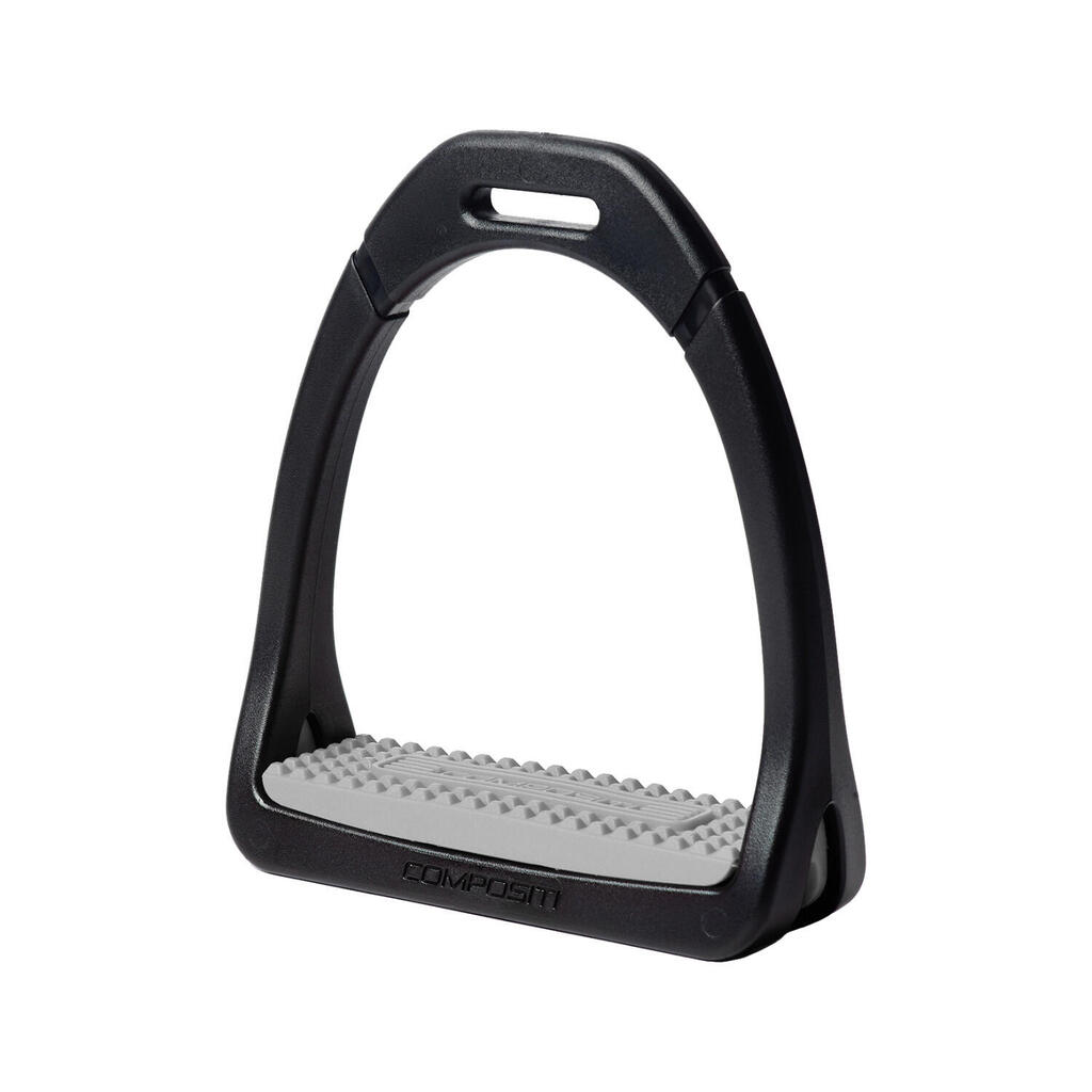 Premium stirrups in polymer with colored tread