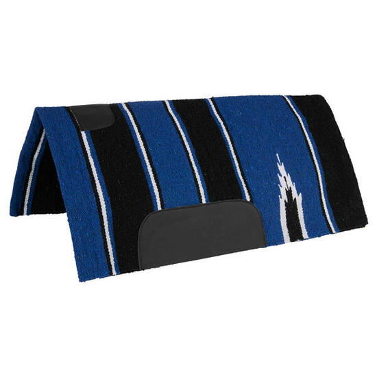 Tapis en tissu navajo avec inserts en cuir