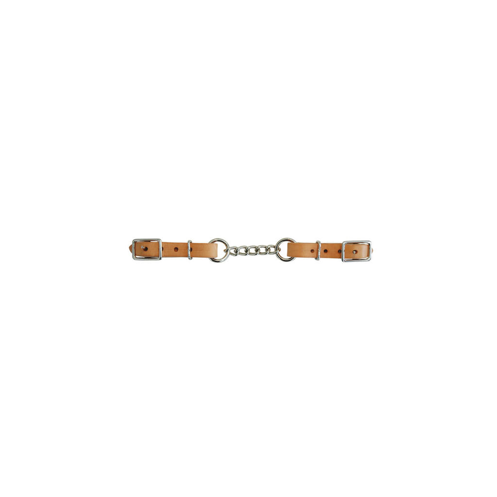 Leather single curb chain