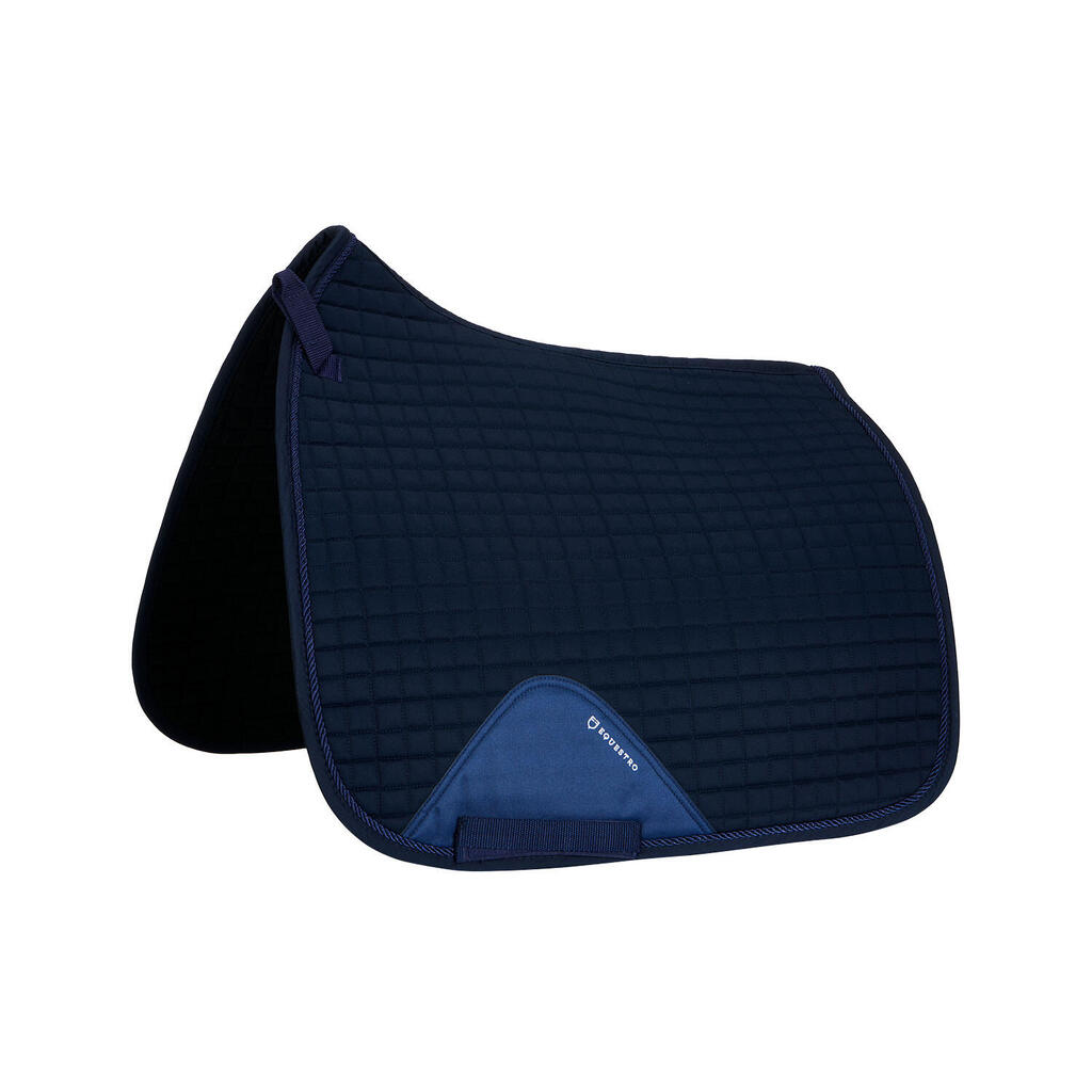Dressage shaped saddle pad in cotton
