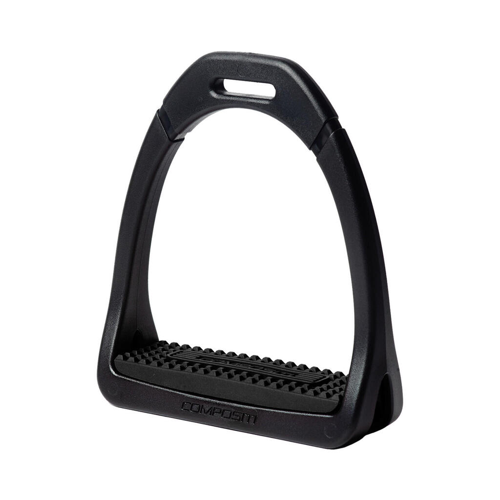 Premium stirrups in polymer with colored tread