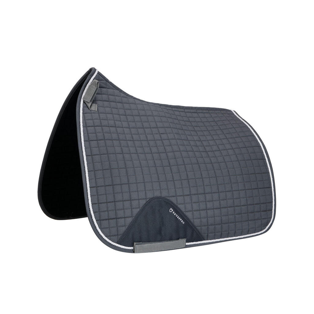 Dressage shaped saddle pad in cotton