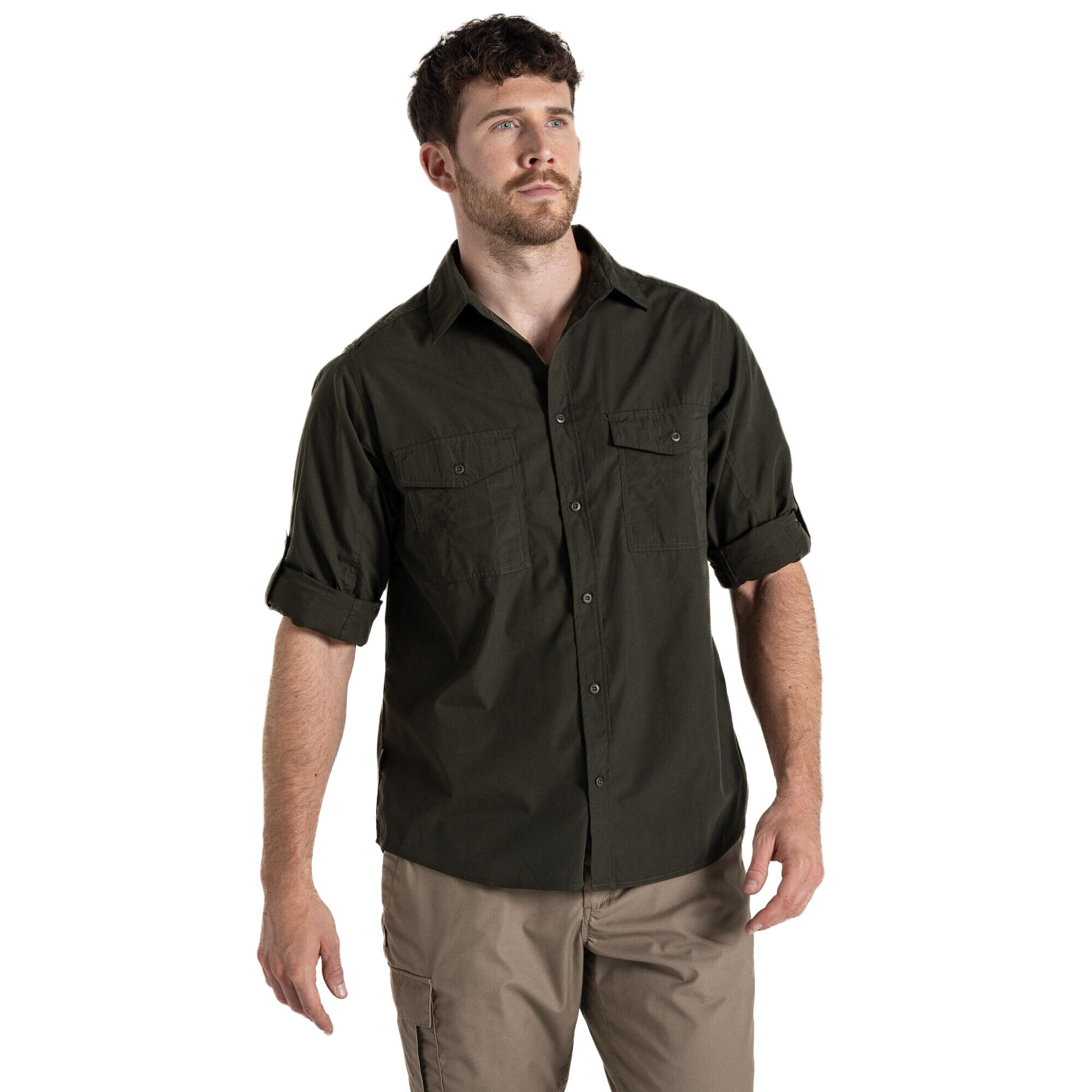 Camicia Uomo Craghoppers Expert Kiwi Verde Cedro Scuro 3/5