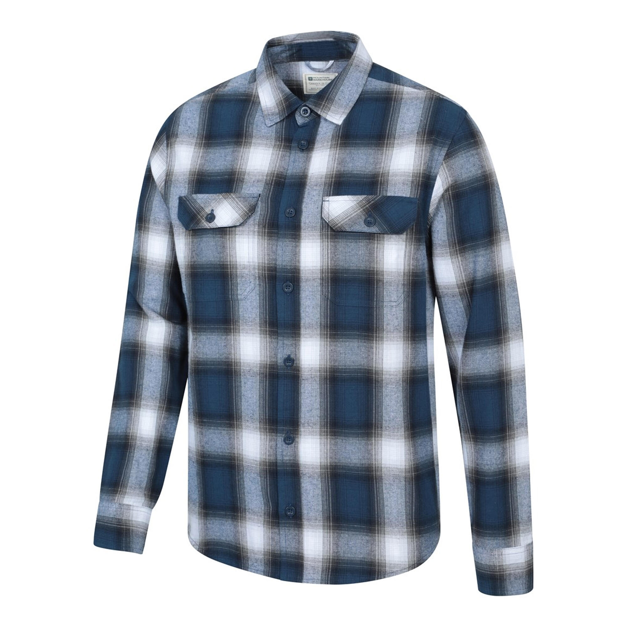 Camicia Manica Lunga Uomo Mountain Warehouse Trace Blu Mais 3/4