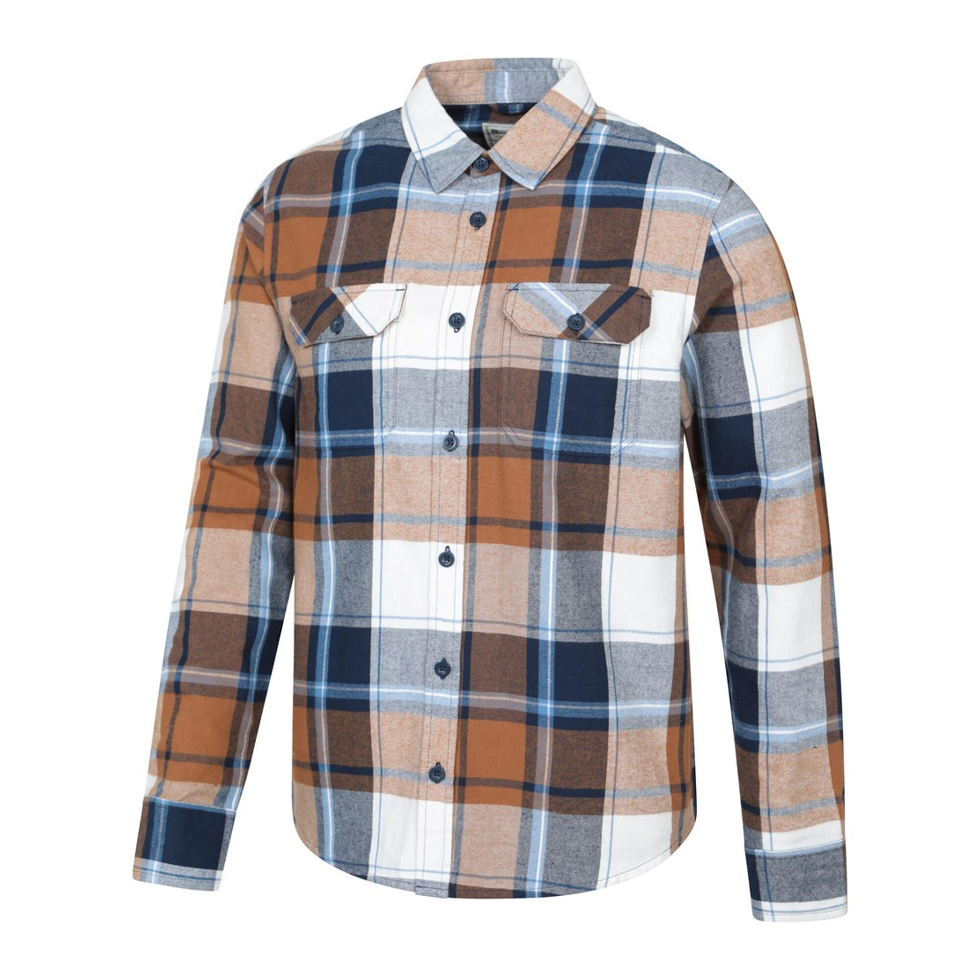 Camicia Manica Lunga Uomo Mountain Warehouse Trace Marrone Chiaro 3/4