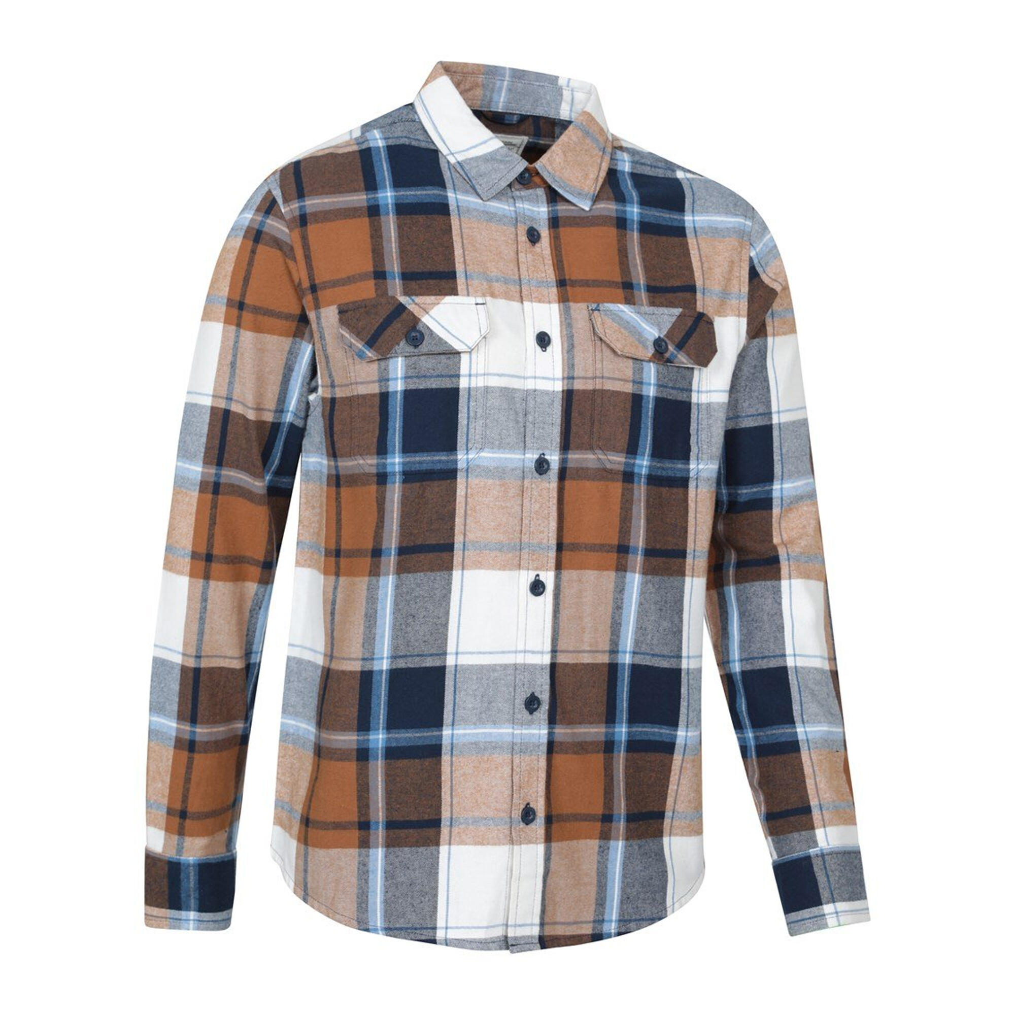 Camicia Manica Lunga Uomo Mountain Warehouse Trace Marrone Chiaro 4/4