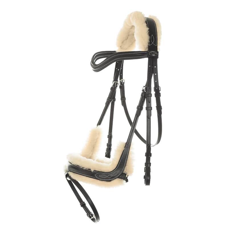 Uzda dla koni Kavalkade Ivy W. Sheepskin 4/4