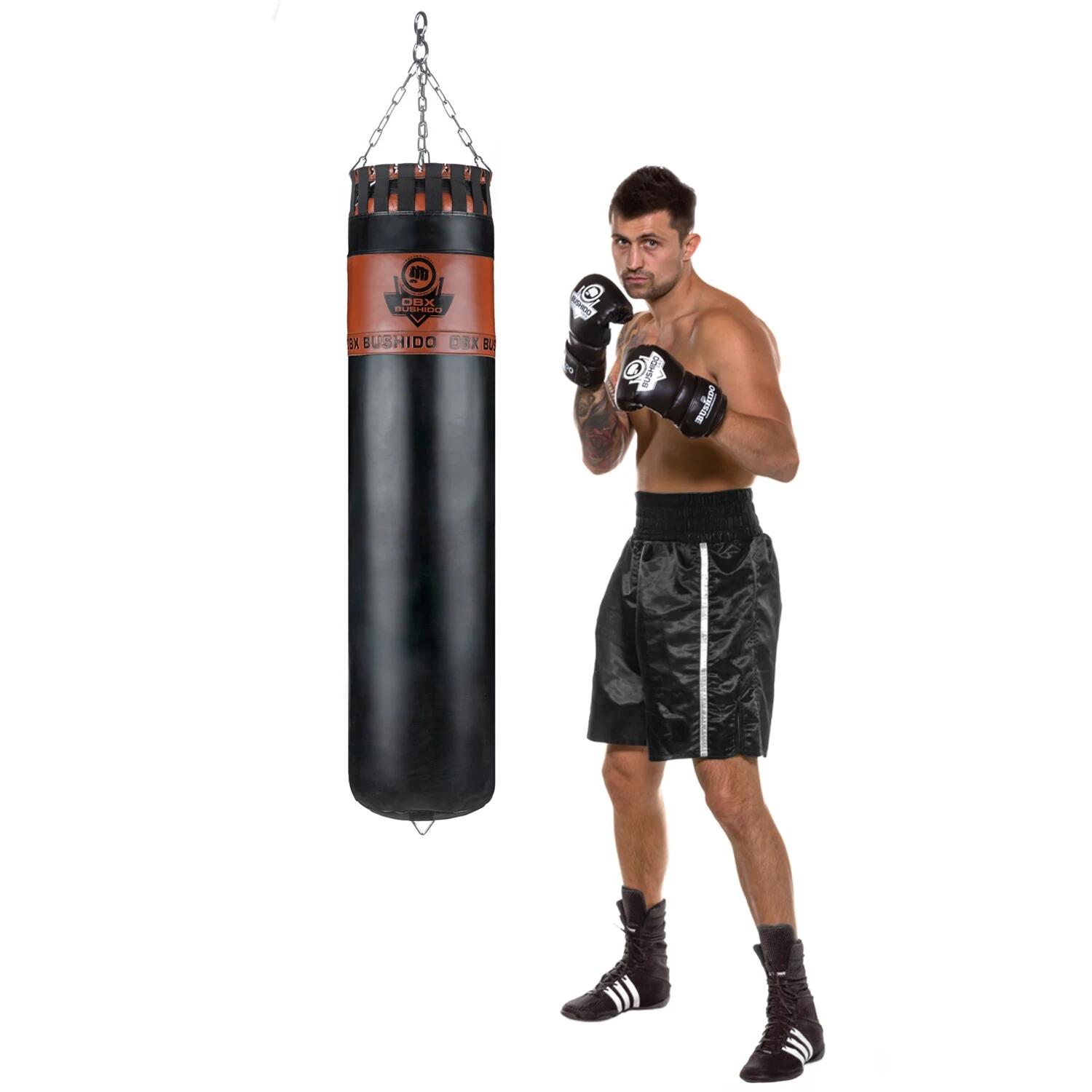 DBX BUSHIDO Profesionální kožený boxovací pytel Sovereign 130/35cm