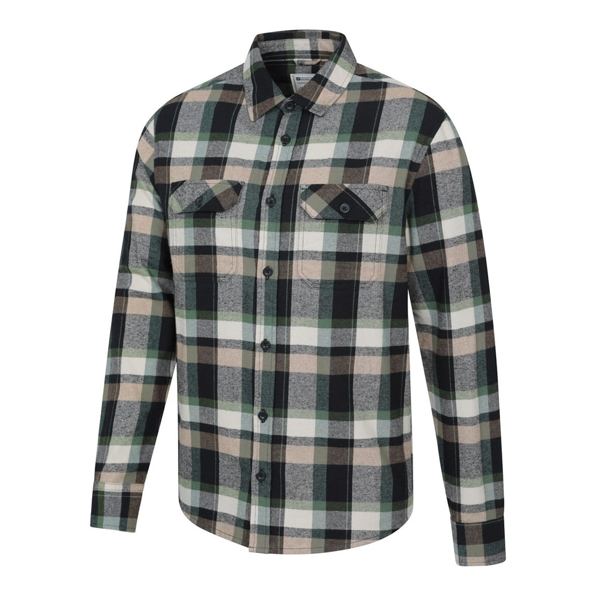 Camicia Manica Lunga Uomo Mountain Warehouse Trace Cachi Scuro 3/4