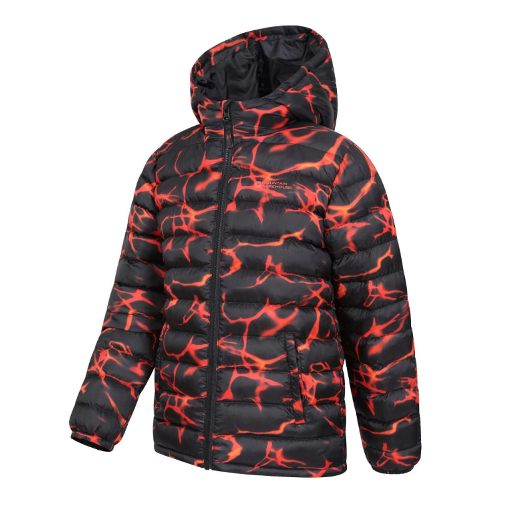 Childrens/Kids Seasons Watercolour Padded Jacket (Pale Blue) 4/4