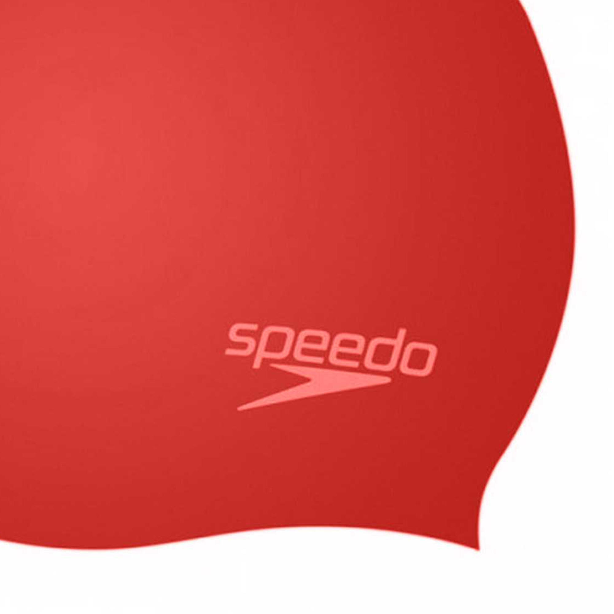 Childrens/Kids Silicone Swim Cap (Red) 4/4
