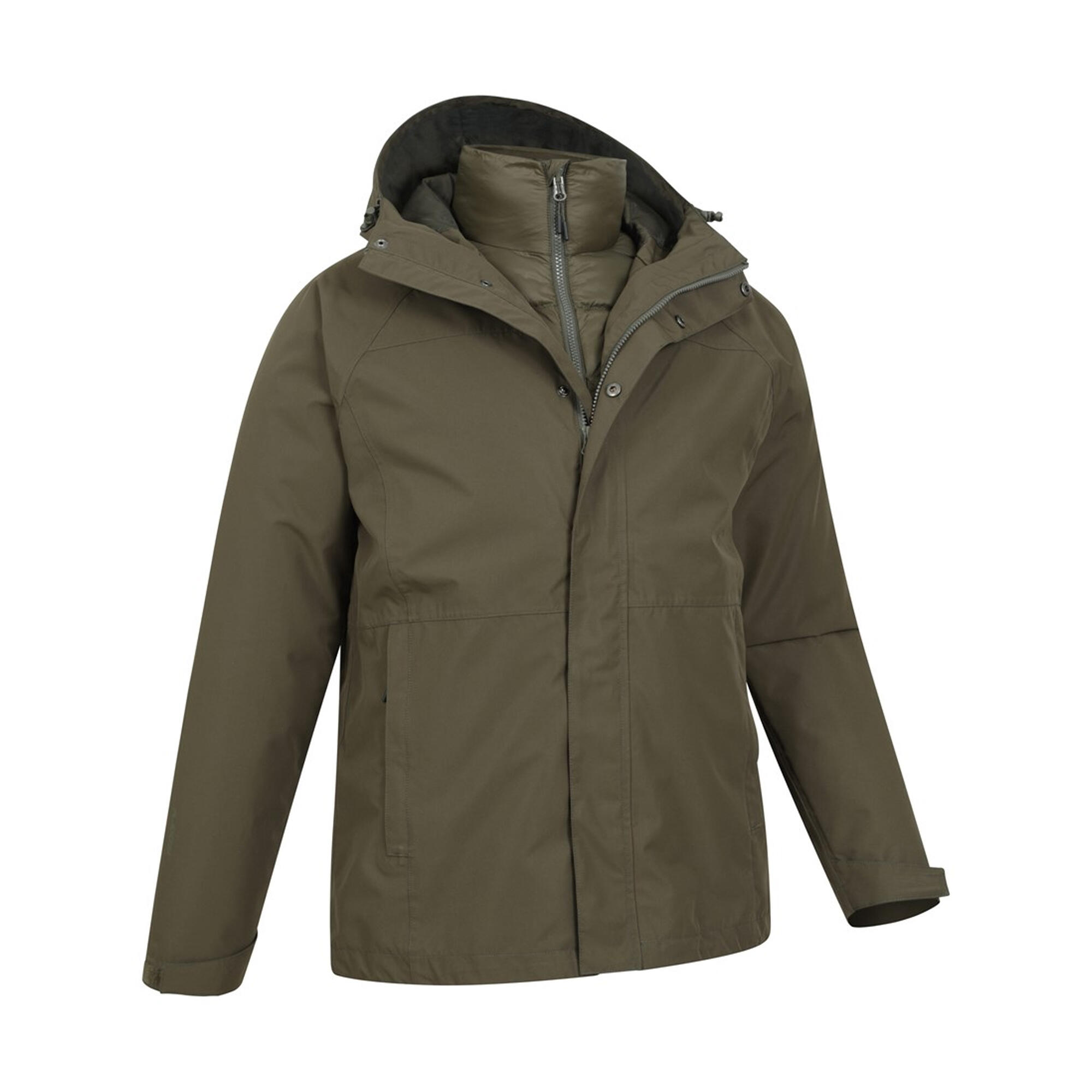 "Alaskan" Jacke, wasserfest 3 in 1 für Herren Khaki 4/4
