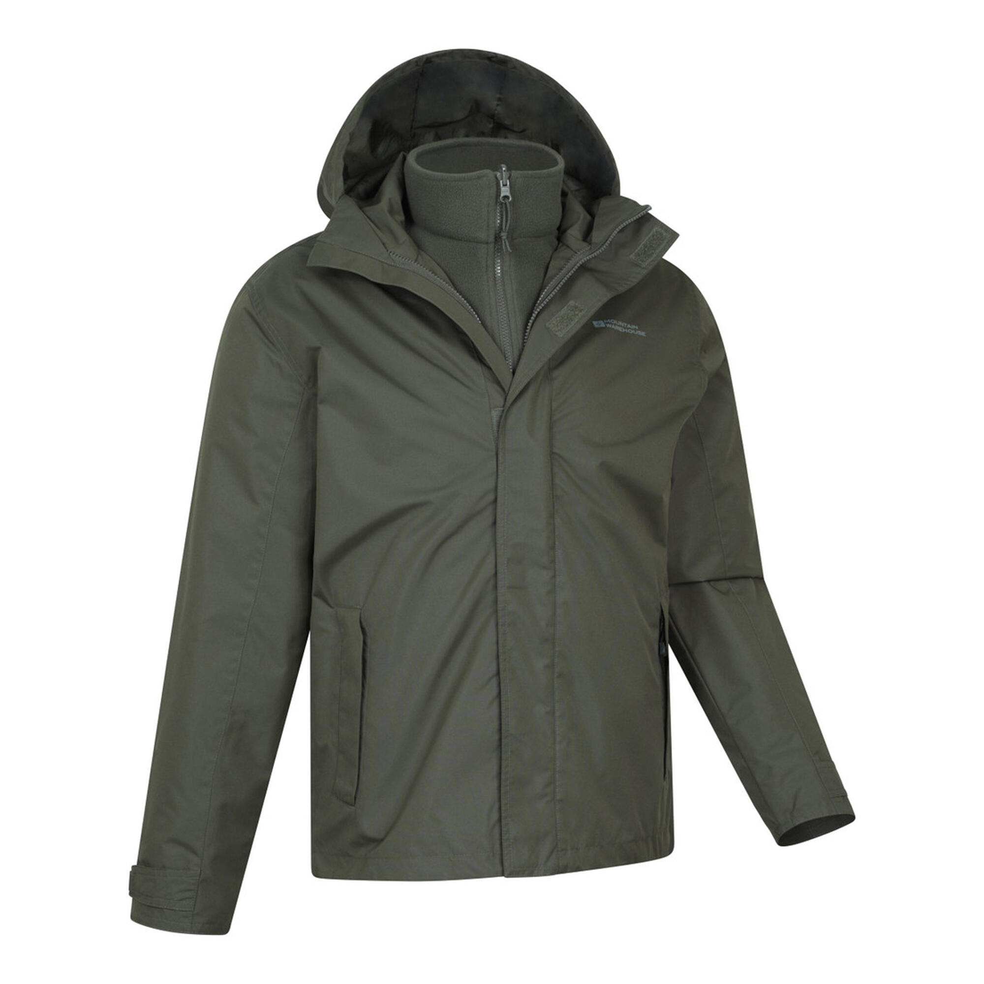 Mens Fell II 3 in 1 Jacket (Dark Khaki) 4/4