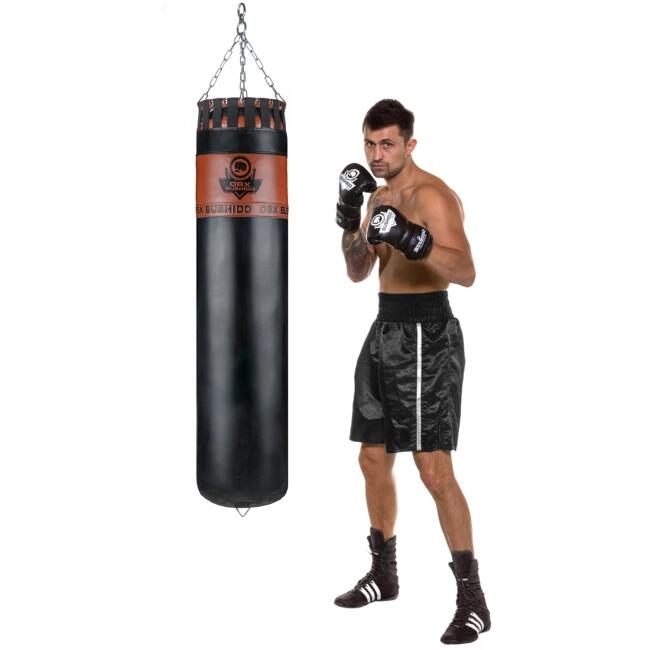 DBX BUSHIDO Profesionální kožený boxovací pytel Sovereign 140/45cm 50kg
