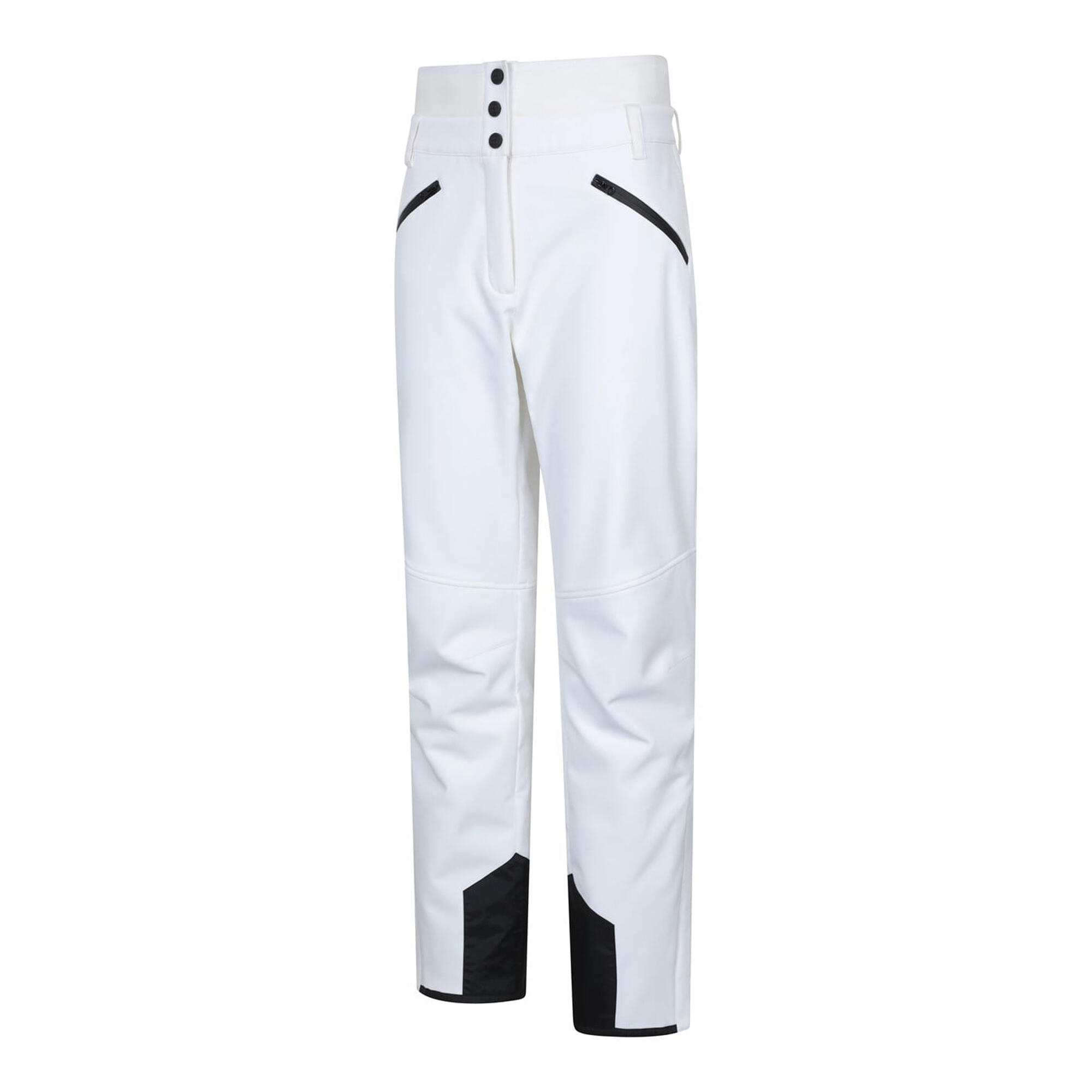 Donna RECCO Vita Alta Pantaloni Da Sci Mountain Warehouse Avalanche Bianco 3/4