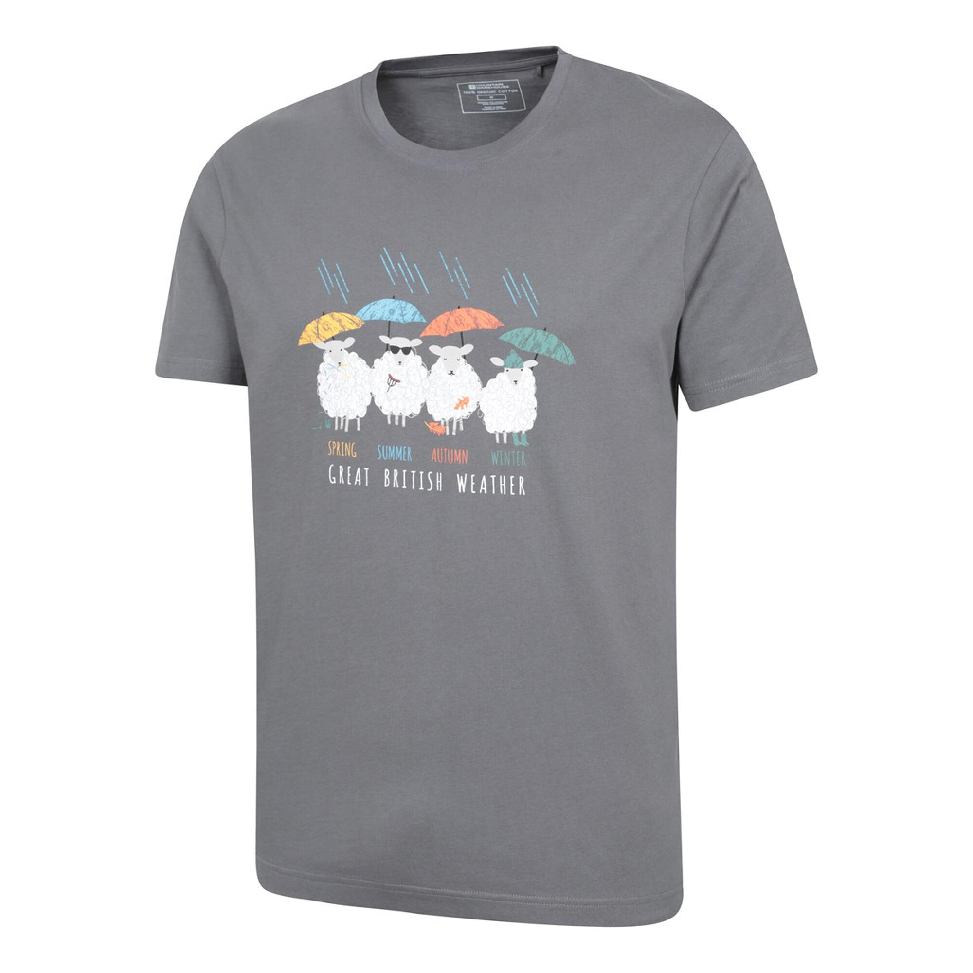 Tshirt GREAT BRITISH WEATHER Homme (Charbon) 3/4