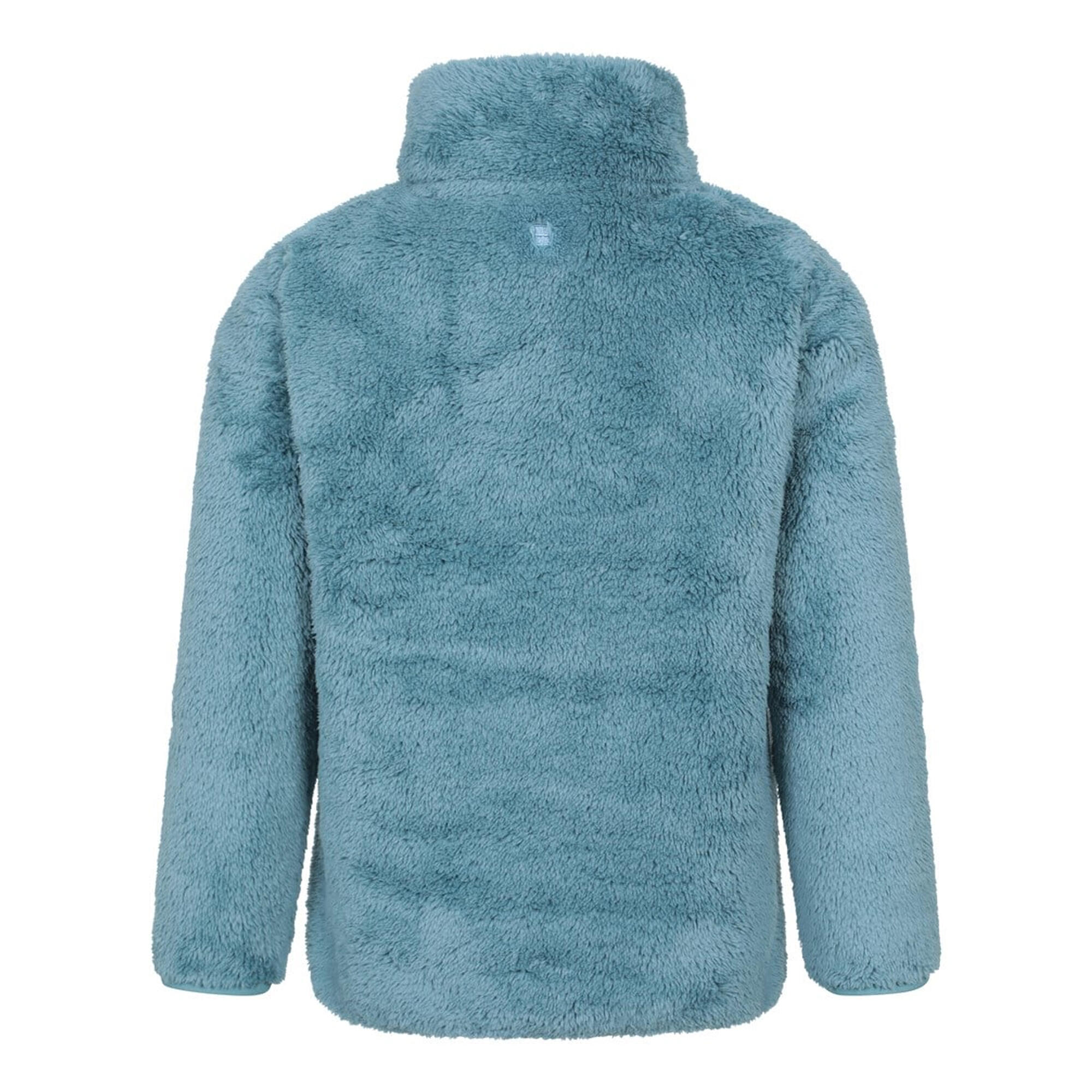 Childrens/Kids Teddy Half Zip Fleece Top (Teal) 2/4