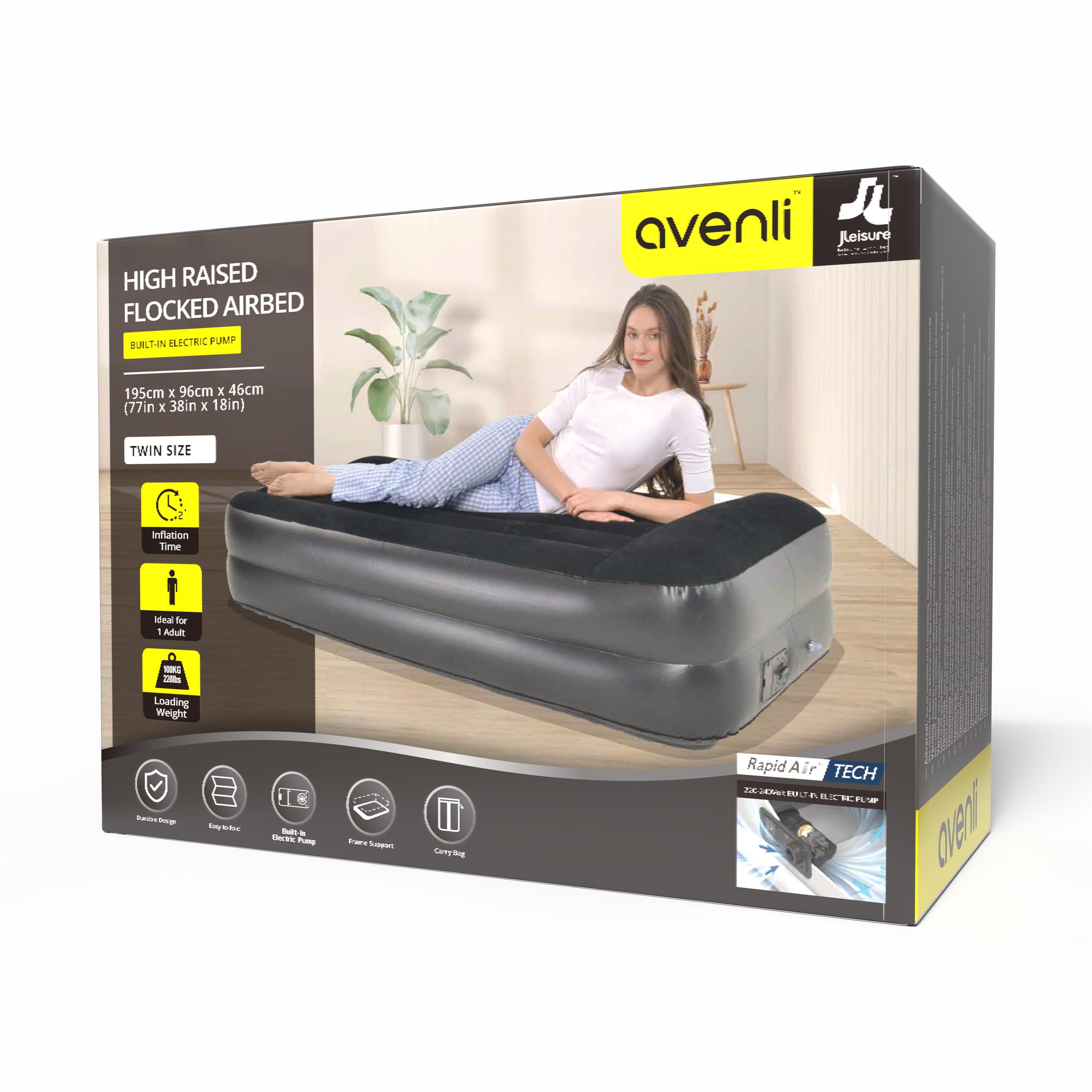 Luftmatratze selbstaufblasend 1 Person 195x96x46cm Luftbett mit Elektropumpe 7/7