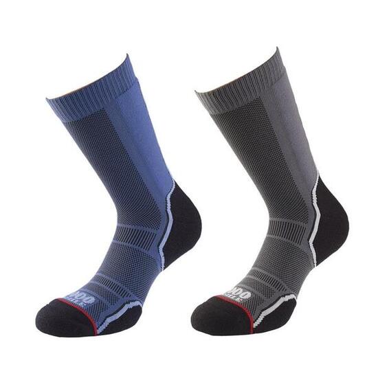 Chaussettes TREK Femme (Bleu Marine / Gris / Noir)