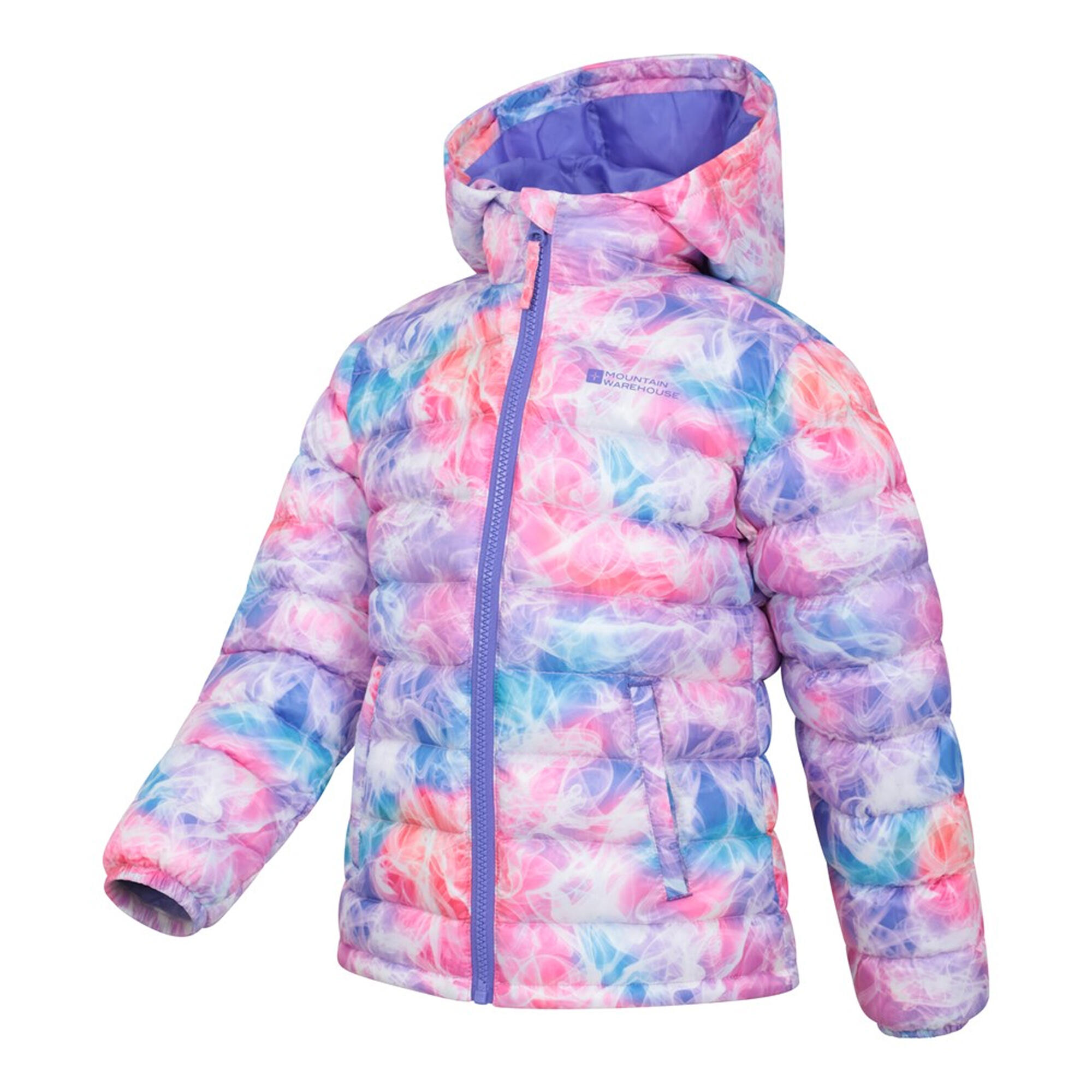 Giacca Imbottita Acquerello Bambini Mountain Warehouse Seasons Rosa 3/4