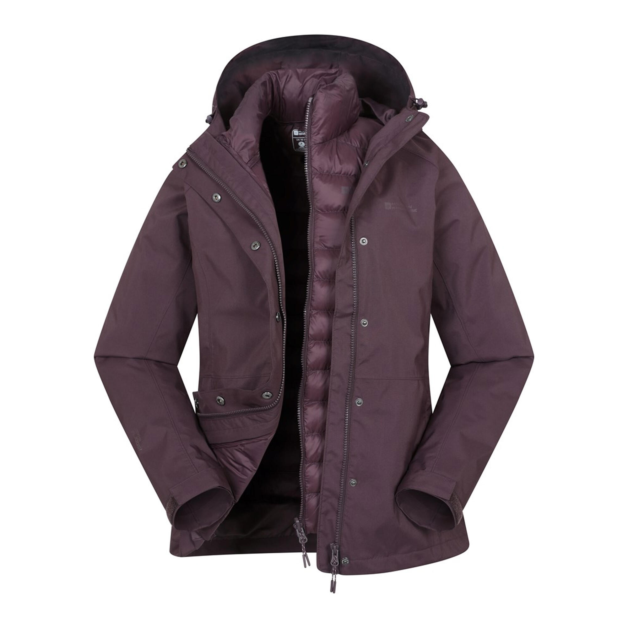 "Alaskan" Steppjacke für Damen Dunkelrot 2/4