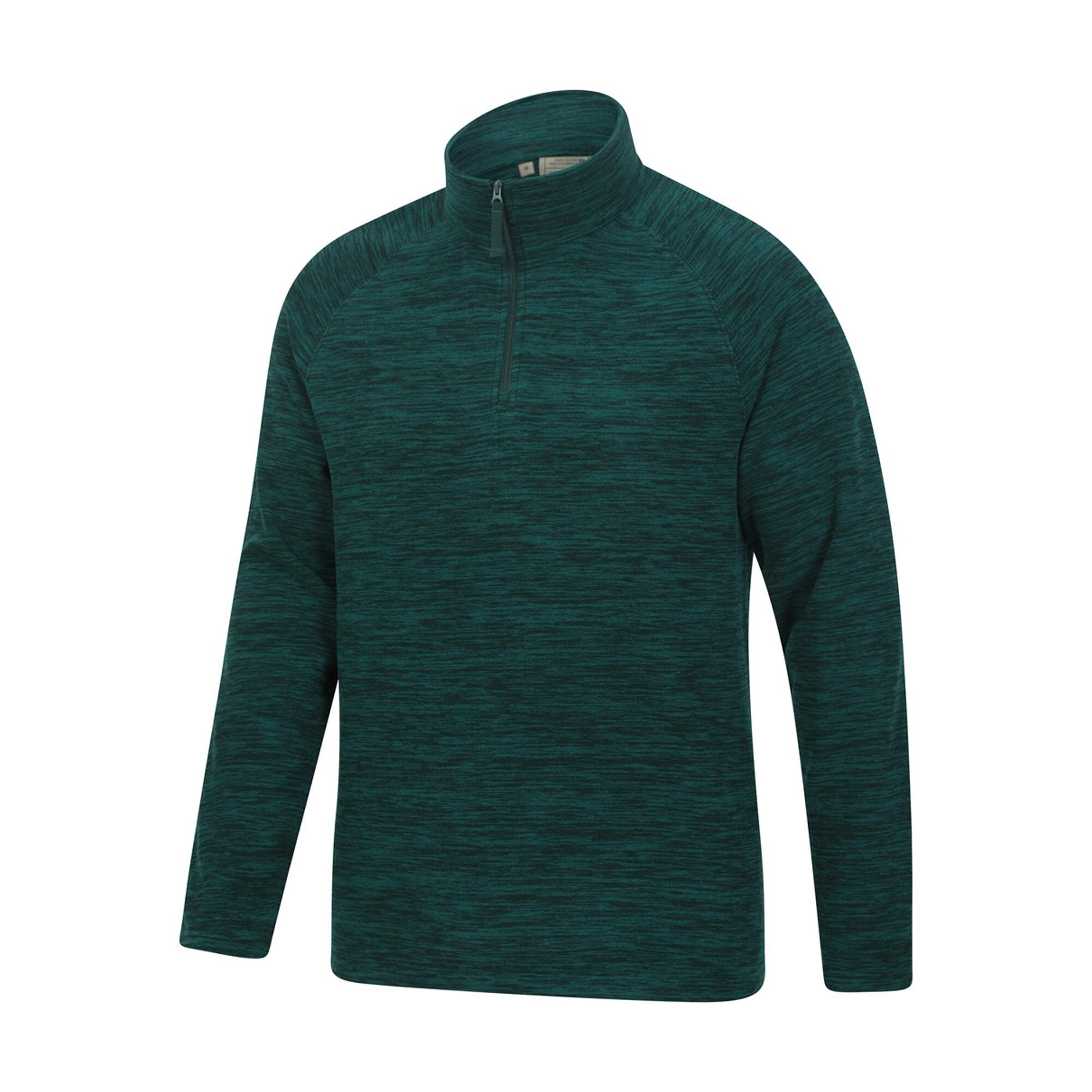 Haut Polaire À Col Montant Zippé SNOWDON Homme (Vert Foncé) 3/4