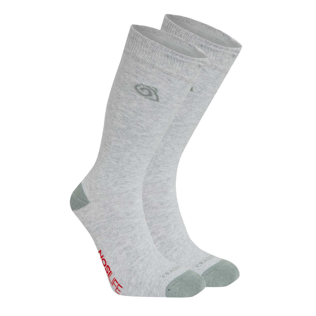 Unisex Adult Insect Repellent Socks (Soft Grey Marl/Lichen)