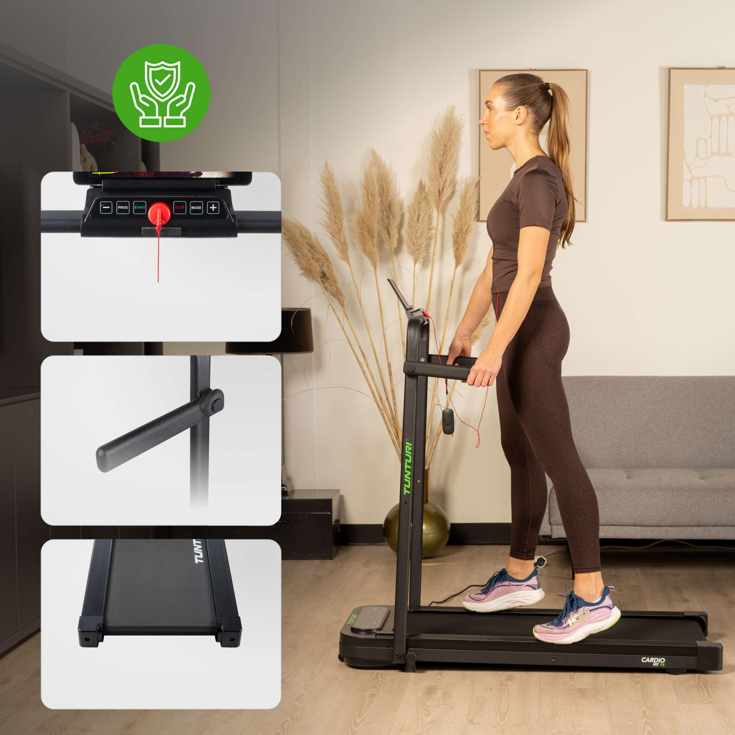 Tapis de course - 0,8 à 8 km/h - Tapis de marche  - Bluetooth - Cardio Fit T5 5/7