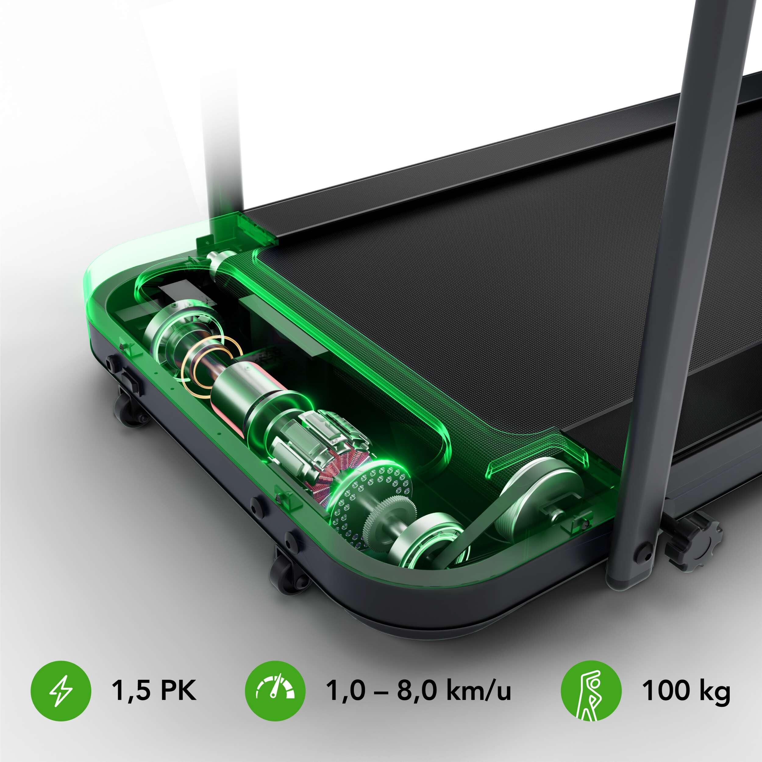 Tapis de course - 0,8 à 8 km/h - Tapis de marche  - Bluetooth - Cardio Fit T5 6/7