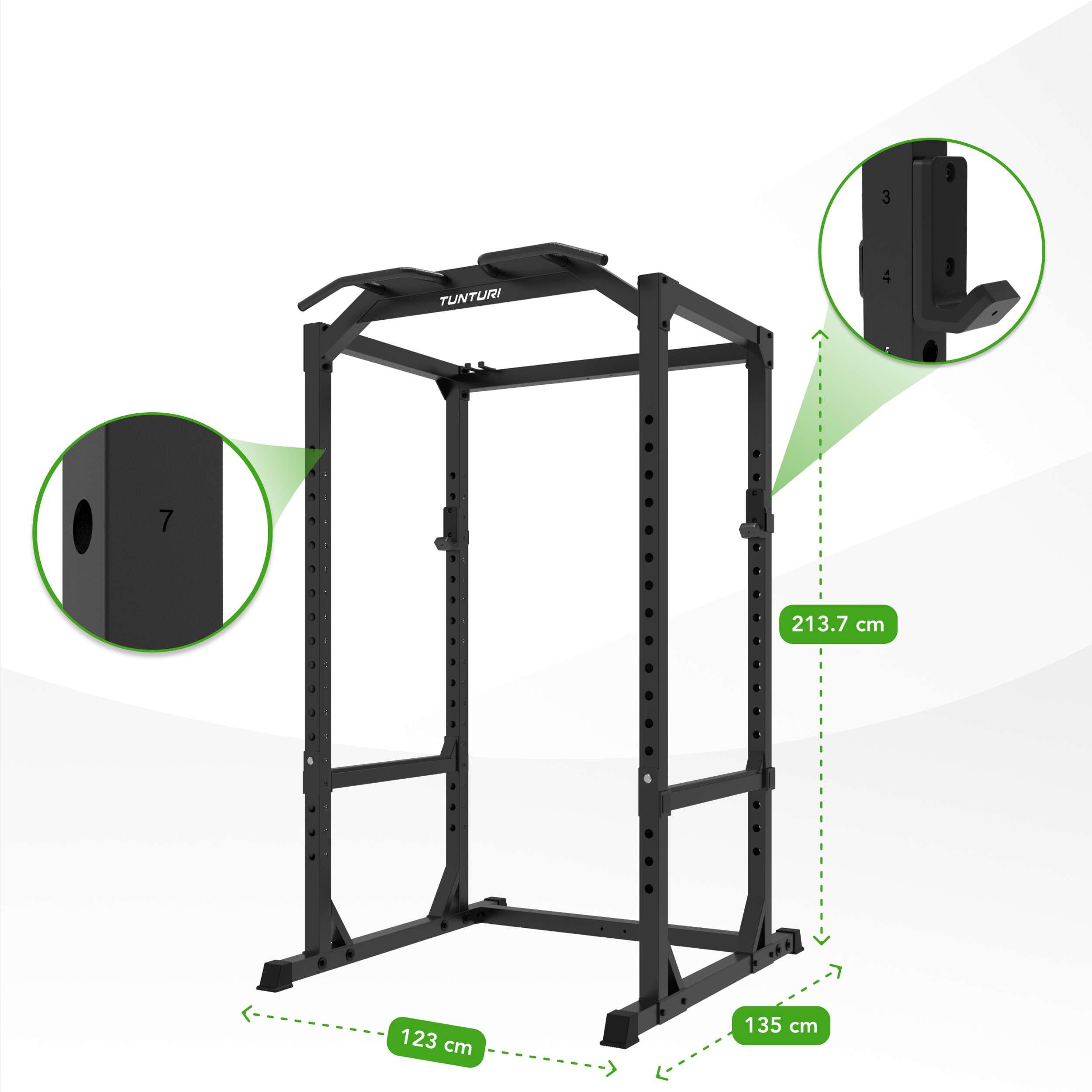 Power Rack Station de musculation – Homegym à poids libres – Charge maximale 300 7/7