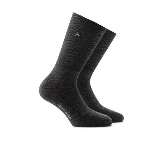 Chaussettes Randonnée Fibre Light SupeR laine mérinos noir