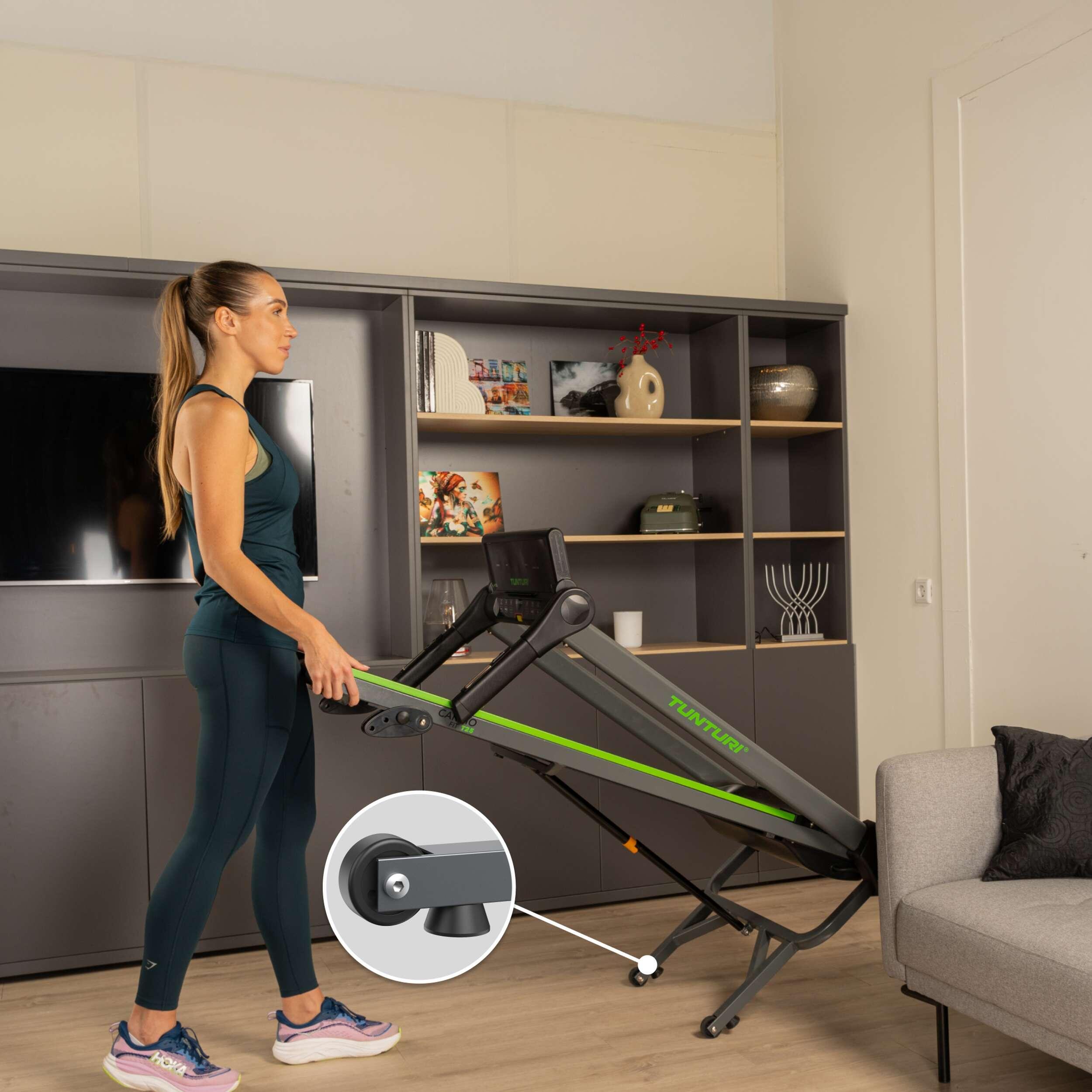 T25 Tapis de Course Pliant -  Fonction Inclinaison - Cardio Fit 2/8