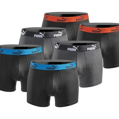 Boxershorts voor heren puma boxershorts 6-pack van katoen