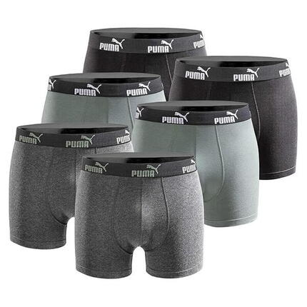 Boxers Puma Boxershorts 6-pack Homme Vert Noir Noir