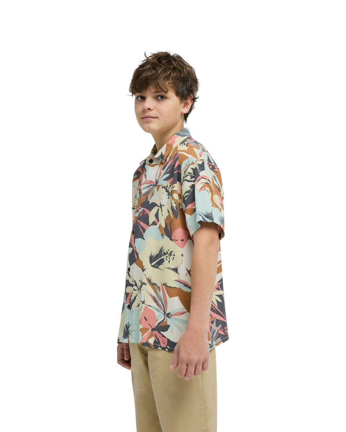 Camisa de Manga Corta SAFE PARADISE Beige Niño 3/4