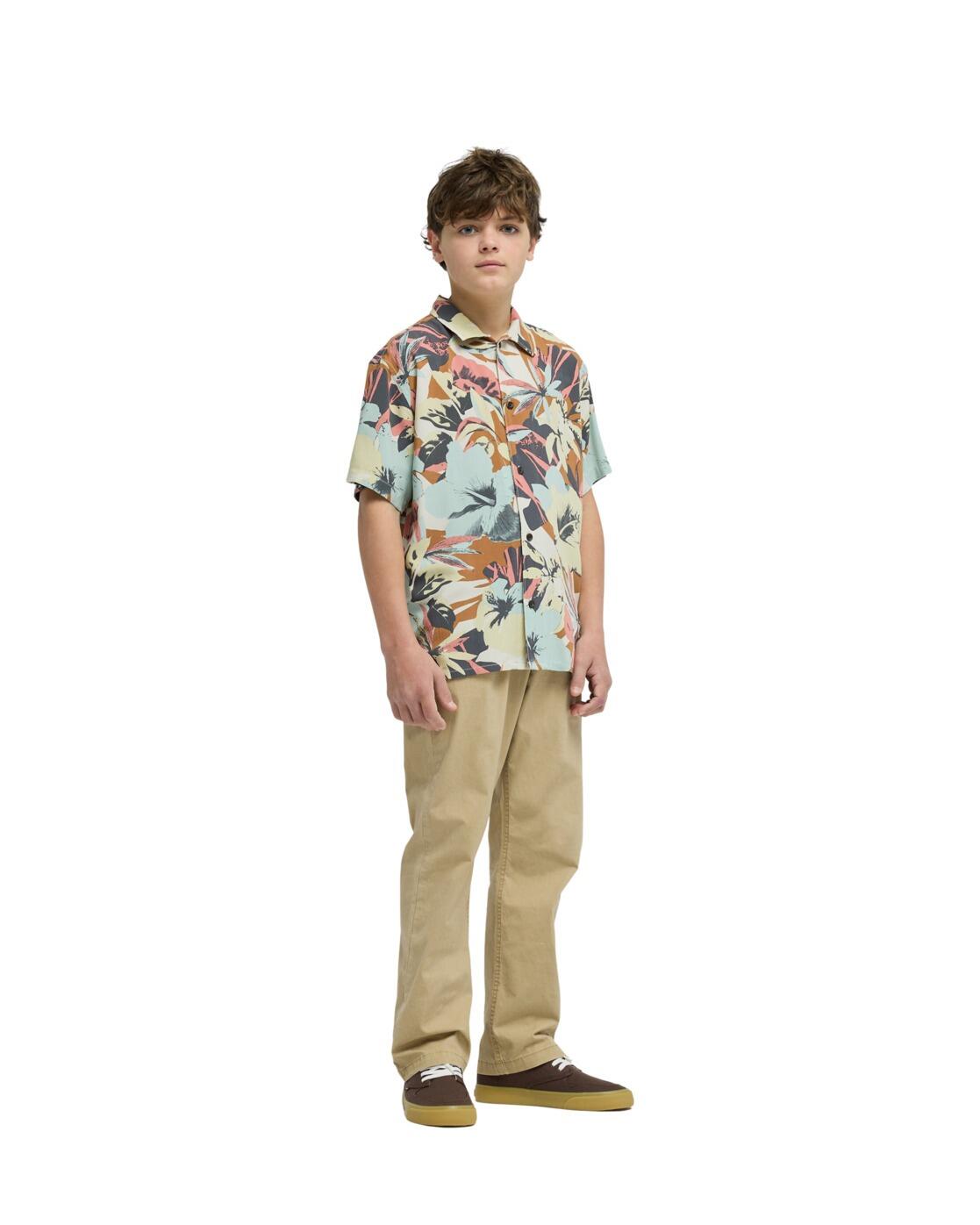 Camisa de Manga Corta SAFE PARADISE Beige Niño 4/4