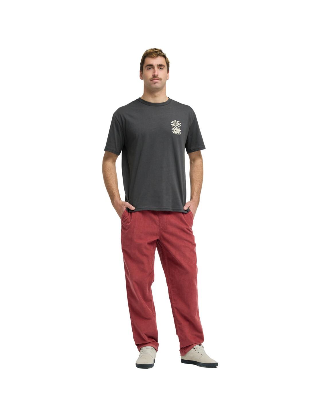 Pantalon TAXER REGULAR CORD Rouge Homme 4/4