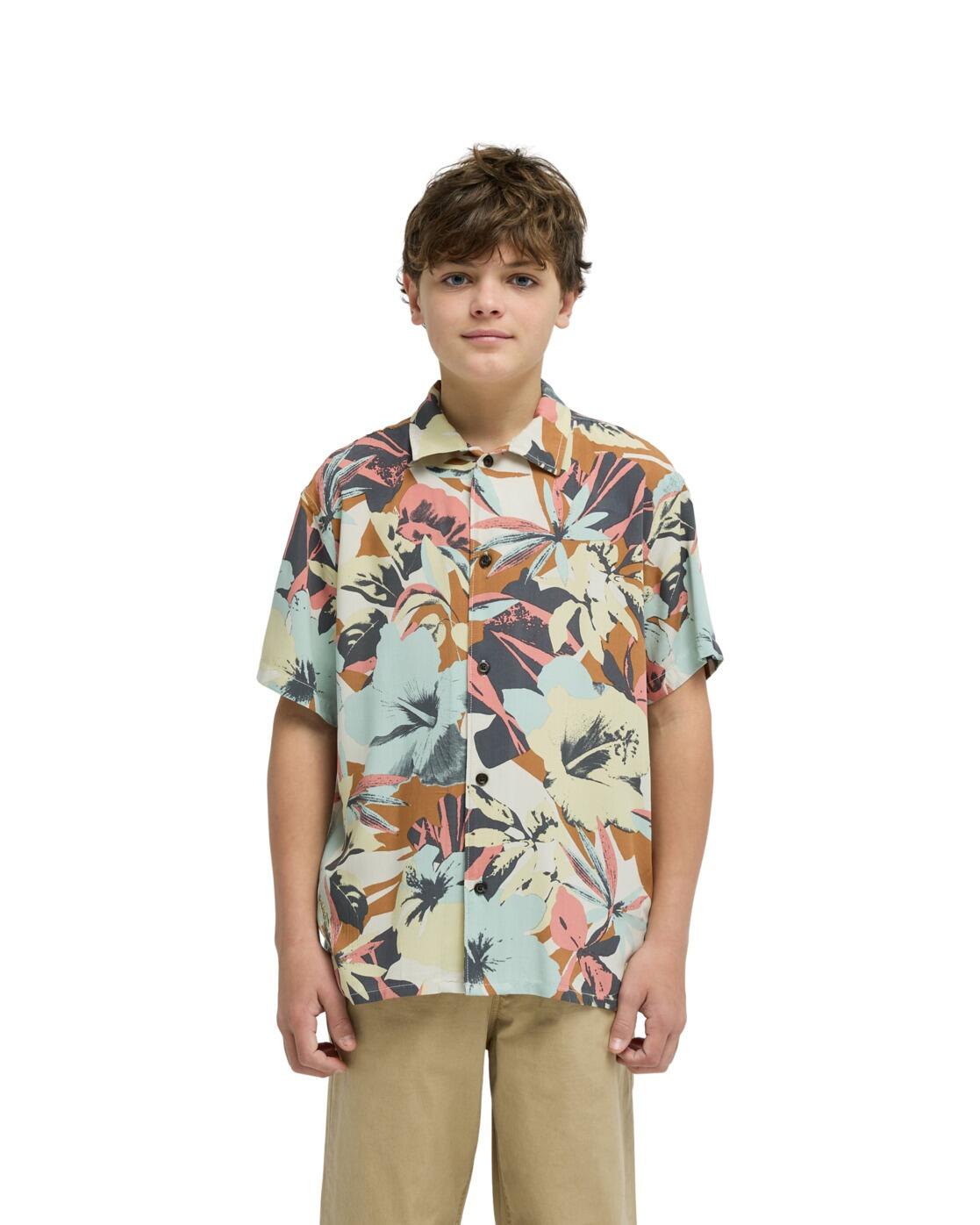 Camisa de Manga Corta SAFE PARADISE Beige Niño 1/4