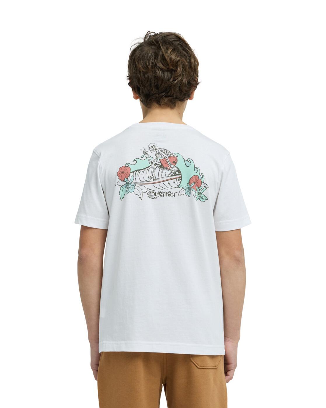 Camiseta de manga corta SKELETON RIDE Blanco Niño 2/4