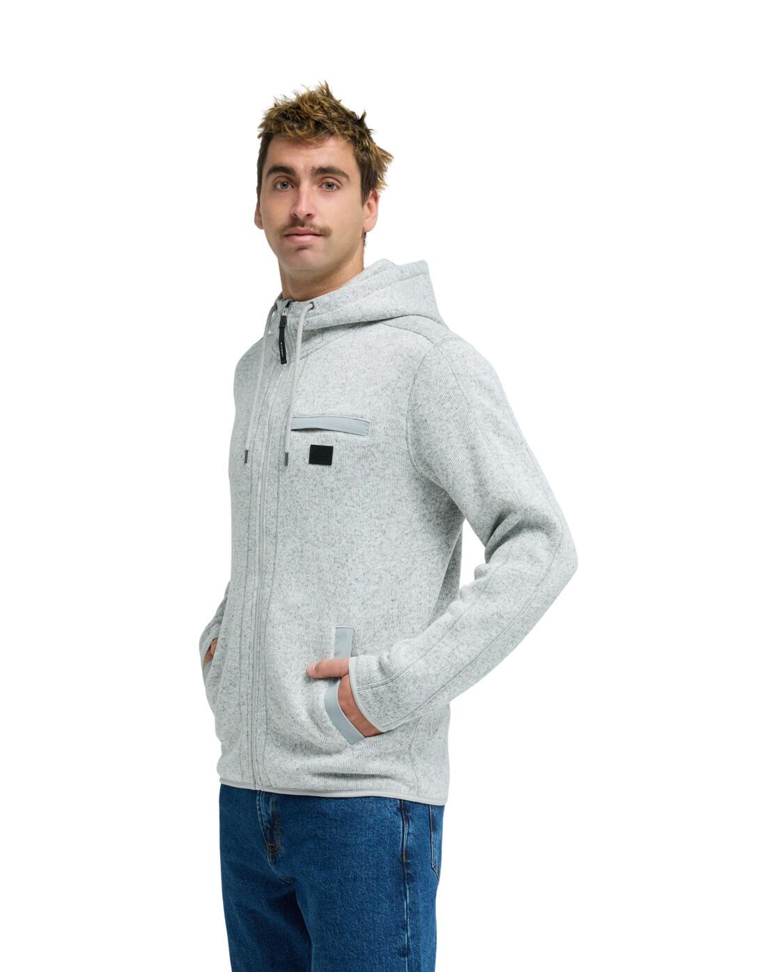 Polaire technique zippée KELLER OUTDOOR Gris Homme 3/4