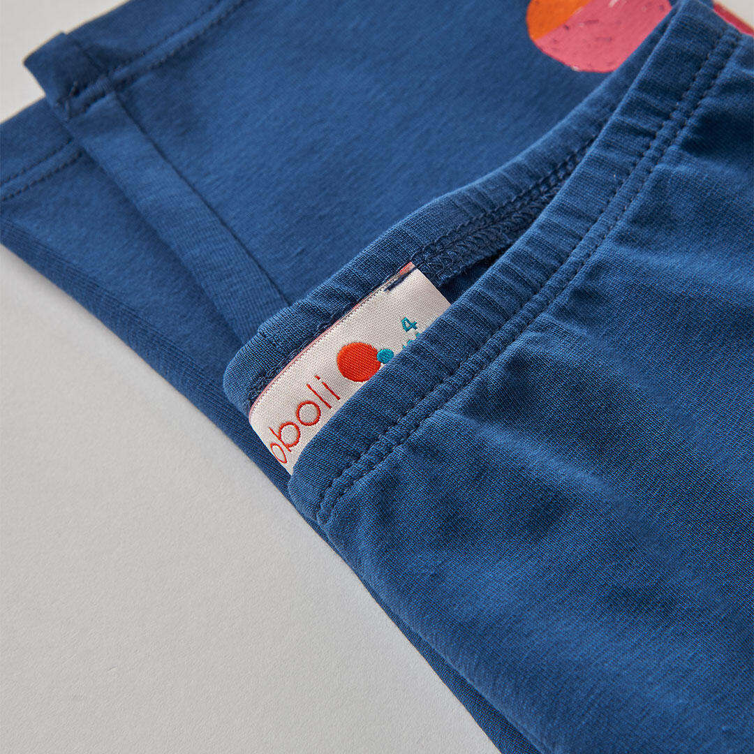 Leggings de verano de gimnasia bebé niña boboli azul 3/4