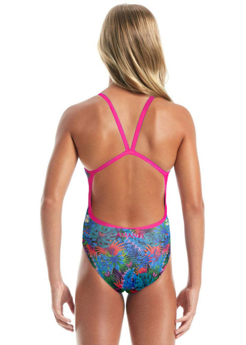 Fato de banho AMANZI Girls Tropicana, tamanho UK 22 3/5